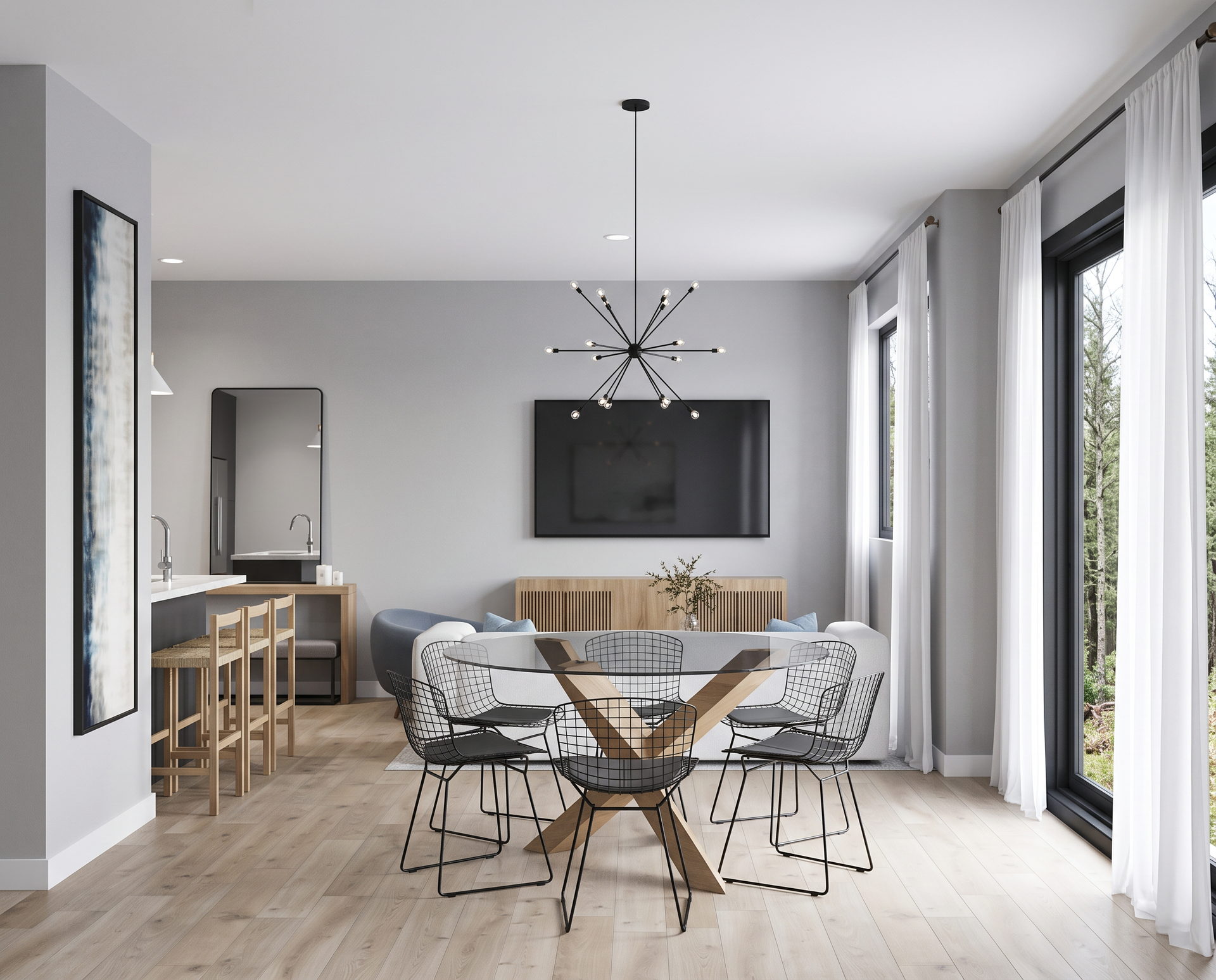 The Spray — Living and dining area